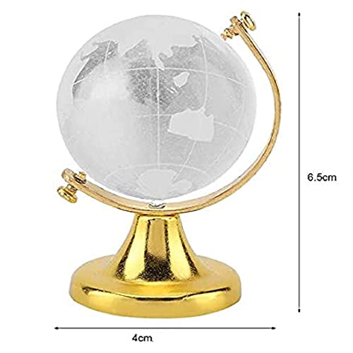 SoilMade Crystal Globe, Round Shape, Glass and Metal Made, Size Aprox 4.5cm and 60g, Pack of 1 Crystal Globe in Box - Image 2