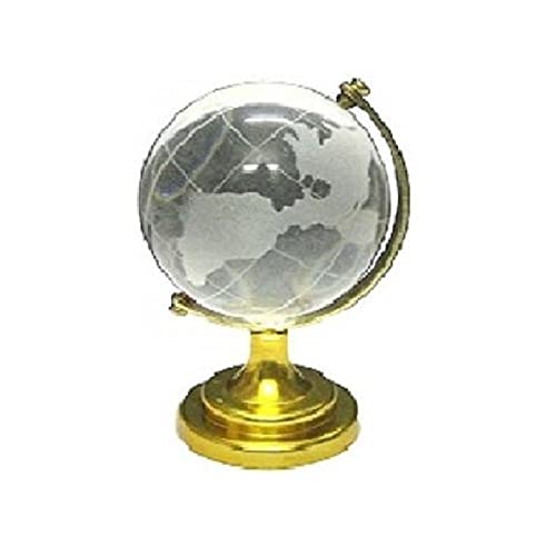 SoilMade Crystal Globe, Round Shape, Glass and Metal Made, Size Aprox 4.5cm and 60g, Pack of 1 Crystal Globe in Box - Image 4