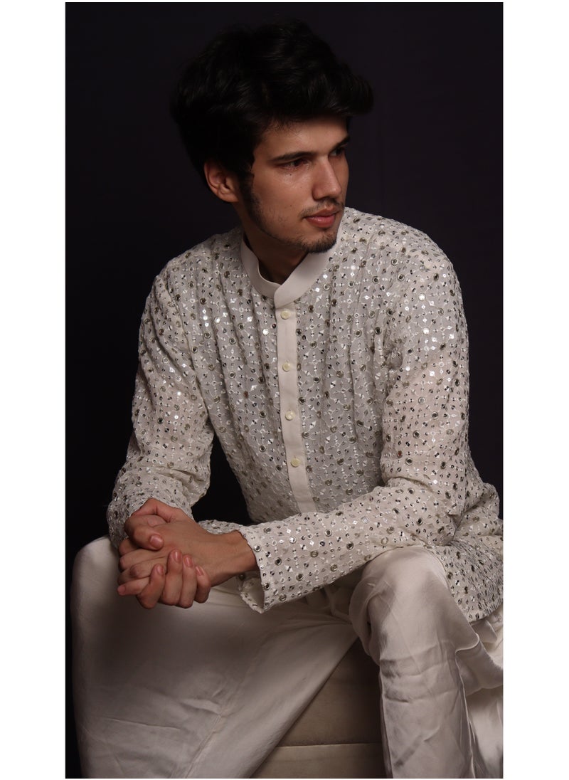 Fashion & Lifestyle - Mirror Work Designing Kurta set - Image 1