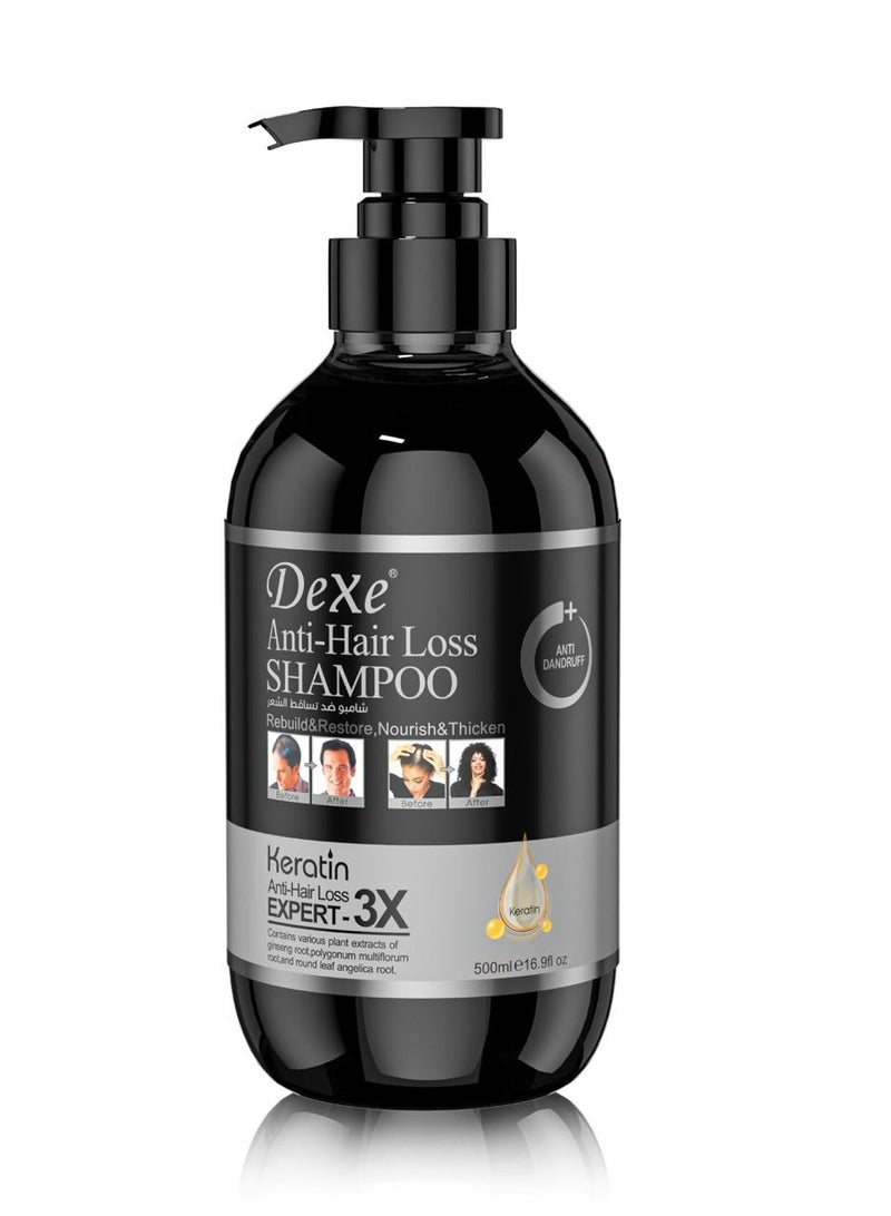 Dexe Anti Hair Loss Shampoo Rebuild And Restore Nourish And Thicken Keratin 500 ML 