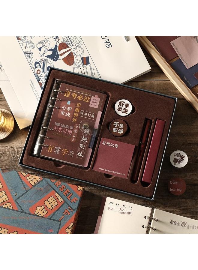 Bluejw 2024 Hand Account Book Suit Gift Box Hand Account Book Walking Stick Book Diary Supplies Stationery Book Loose Leaf Detachable - Image 1