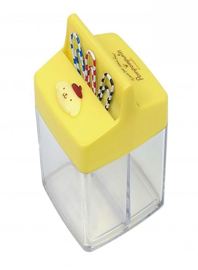LENITH Cute Animal Faced Pompompurin Paper Clip Dispenser Magnetic Lid Boxes with 6 Paper Clips Case - Image 1