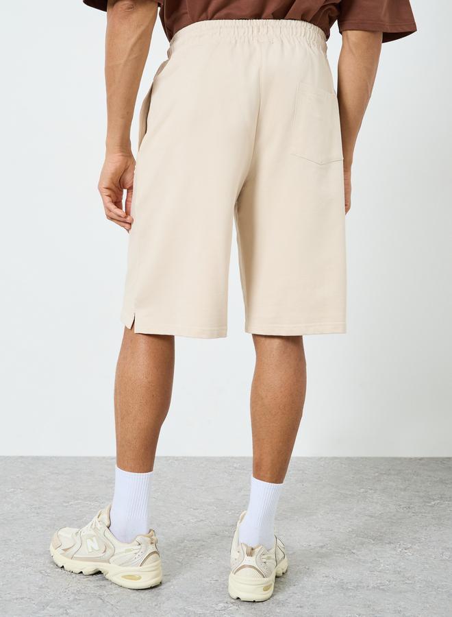 Styli Active Men Beige Athleisure Training Terry Shorts - Image 4