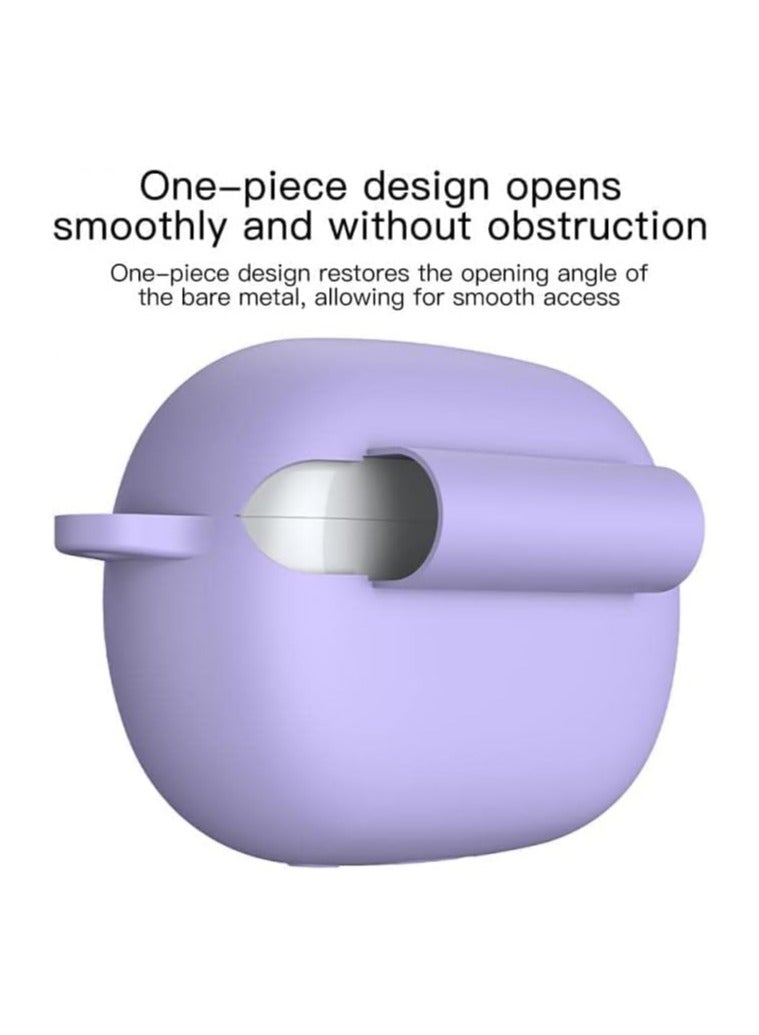 حافظة سيليكون واقية لسماعات Redmi Buds 4 Pro مع غطاء سلسلة مفاتيح (أسود) - Image 3