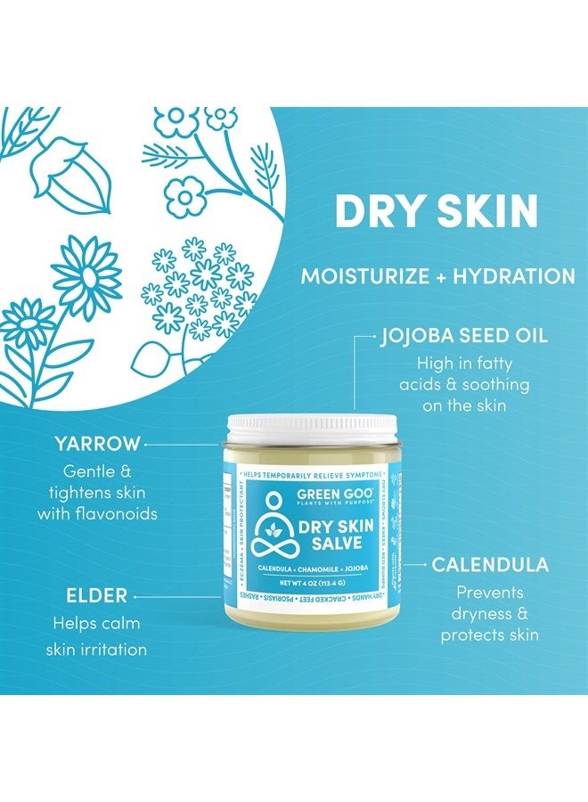 GREEN GOO Dry Skin Salve, All-Natural Moisturizer for Hydrating The Body & Face, Helps Alleviate Symptoms of Chronic Skin Conditions, 4 Oz - Image 2