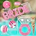 Sumind Bride Bachelorette Pool Floats 61 Inch Diamond Ring Float and 5 Inflatable Bride Letter Pool Pink Engagement Ring Floatie Stagette Decor for Swim Tube Beach Bridal Shower Wedding Outdoor Party - Image 4