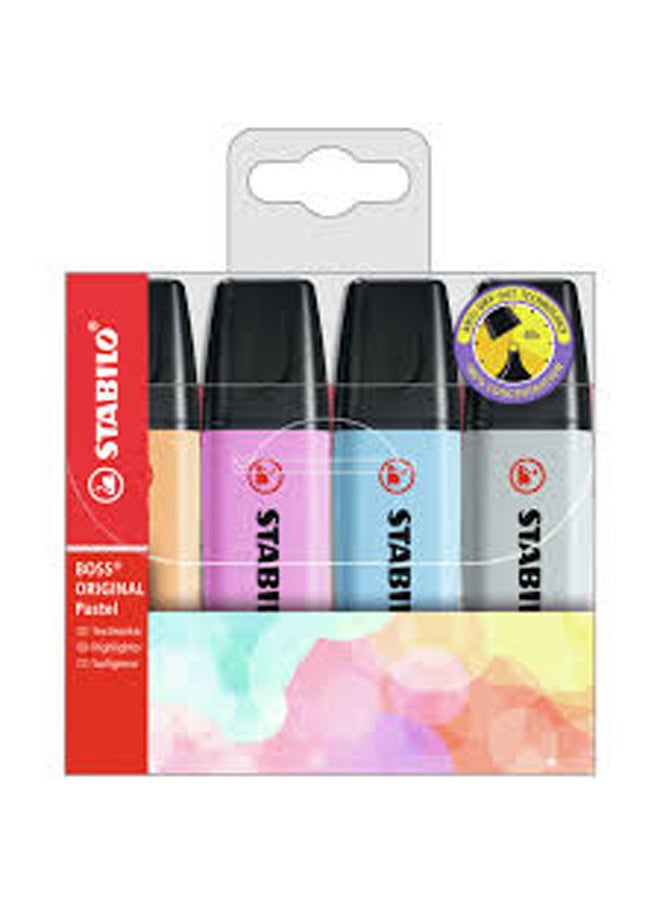 STABILO Original Pastel Fluorescent Pen Set 4 Colors Multicolour 