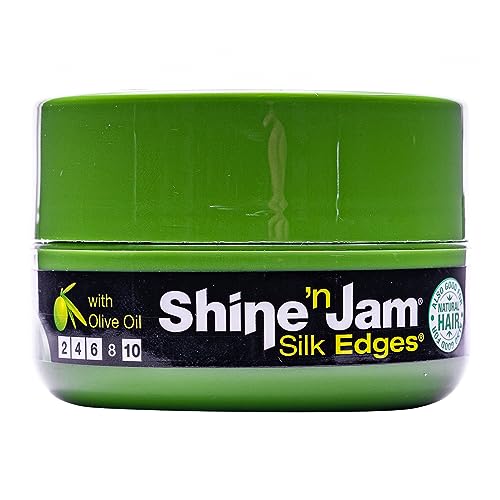 AmPro Shine-n-Jam Edges - Excellent for Taming Fringe, Ponytails, and Updos - Provides Firm Hold with Non-Greasy Shine - Moisturizes and Smoothes Hair with Silk Proteins - 2.25 oz - Image 1