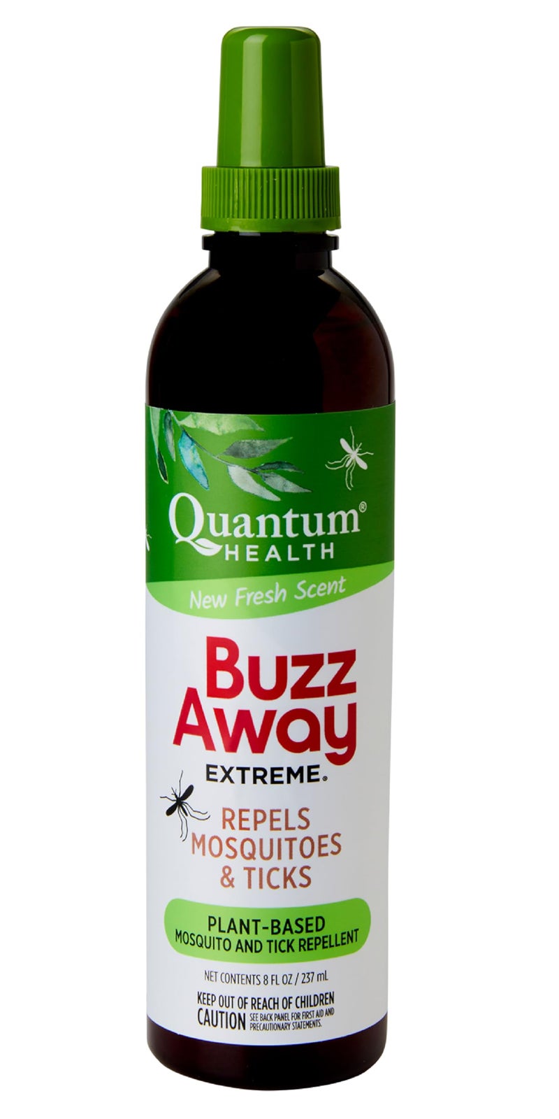 Quantum Health Buzz Away Extreme - DEET-free Insect Repellent, Essential Oil Bug Spray - Small Children and Up, Travel Friendly, 8 Fl Oz, multicolor (00073184) - Image 1