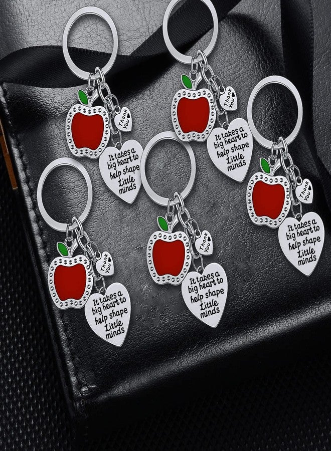 YEEQIN 5PCs Teacher Keychains Teacher Appreciation Gifts Teacher Gifts Thank You Keychains Graduation Gift For Teachers (It Takes A Big Heart) - Image 4