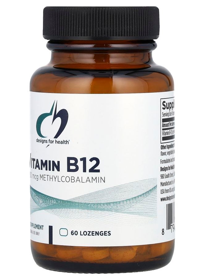 designs for health - Vitamin B12 5000 mcg 60 Lozenges - Image 1