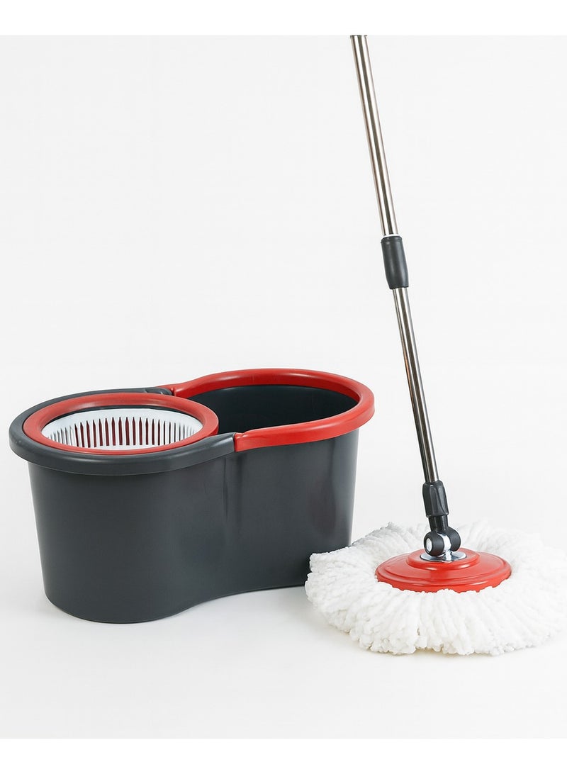 360° Spin Mop with Bucket – Self-Wringing Rotating Cleaning System – Stainless Steel Pole – Super Absorbent Microfiber Mop Head – Floor Cleaning Kit for Home, Office & Any Floor Tiles - Image 1