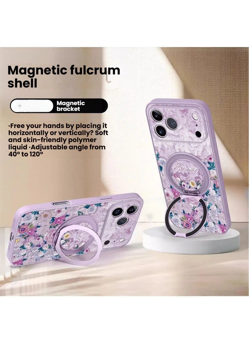 عام غطاء iPhone 17 Pro الكامل مع حامل مغناطيسي ورباط عنق ثنائي القفل - مقاوم للسقوط ومتوافق مع MagSafe - Image 2