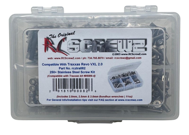 RC Screwz tra082  Traxxas Revo VXL 20 860864 Compatible Stainless Steel Screw Kit - Image 2
