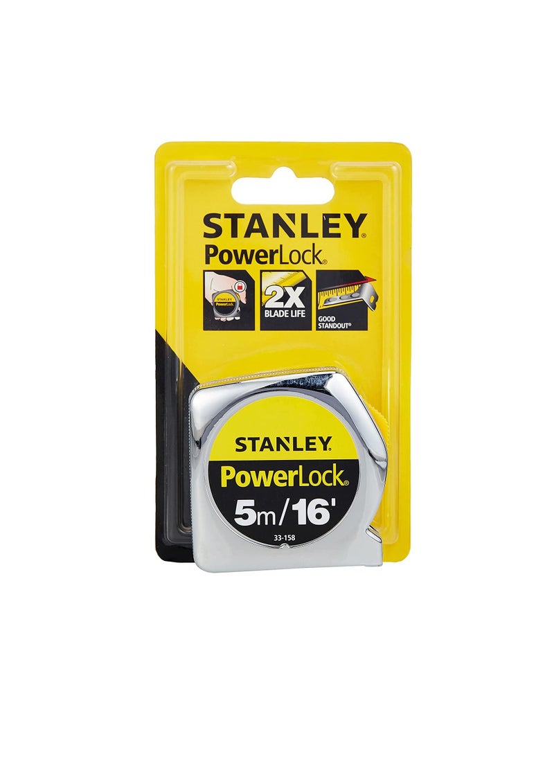 Stanley STANLEY - POWER LOCK : Tape Measure - 5M/16 Inch (4715898200048)  - Image 1