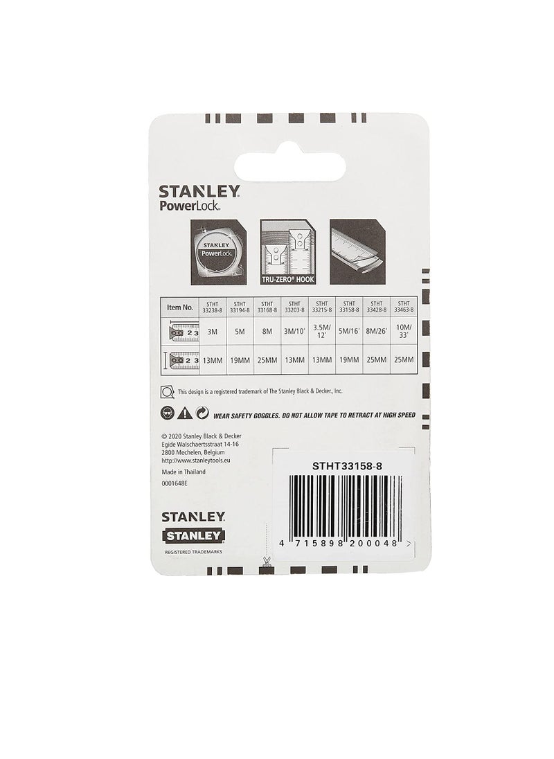 Stanley STANLEY - POWER LOCK : Tape Measure - 5M/16 Inch (4715898200048)  - Image 3