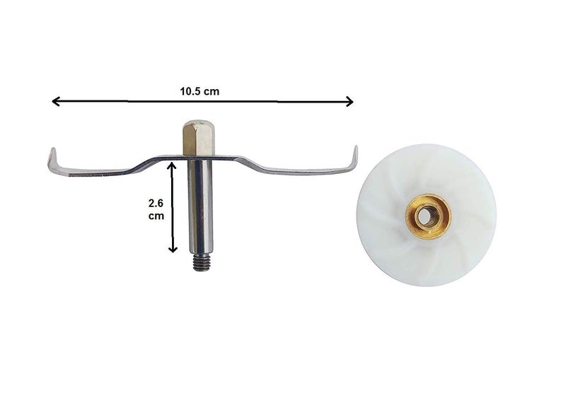 PMW مجموعة شفرات وعاء الفولاذ مع موصل لخلاط بريثي MG-504 - 1 مجموعة - Image 2