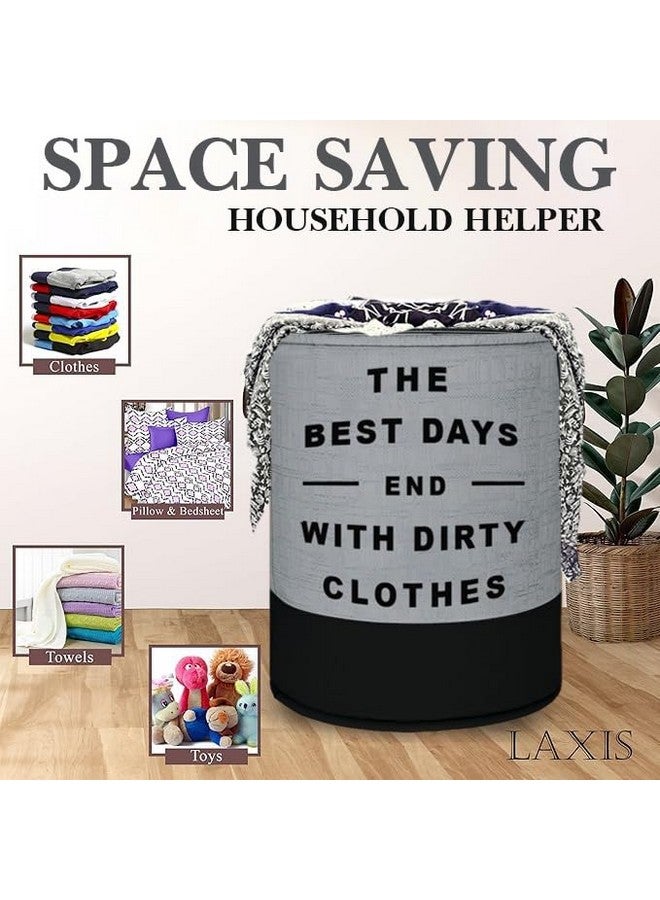 LAXIS HOMFIL Brand - LAXIS Laundry Bag for Clothes Non Woven 45L Heavy Duty Laundry Basket for Clothes, Dirty Clothes Laundry Basket, Washing Clothes Storage Basket, Toy Storage Basket for Bedroom - Grey - Image 5