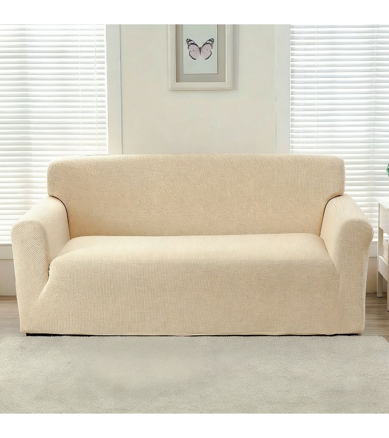 Coffee Brown Velvet Solid Color Sofa Cover For 3 Seater With Upgraded Elasticity Waterproof Dust Proof Stain Resistant Easy Installation Machine Washable Wear Resistant Durable Pet Friendly All Season Use For Living Room Office - Image 5