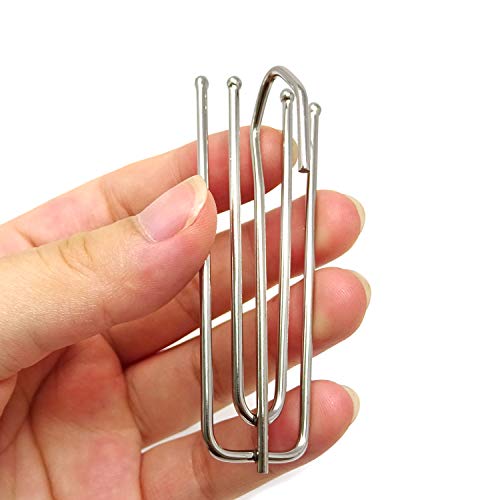 Honbay Stainless Steel Curtain Pleat Hook 24 Pack of 4 Prongs Pinch Pleat Clips Hooks Traverse Pleater - Image 4