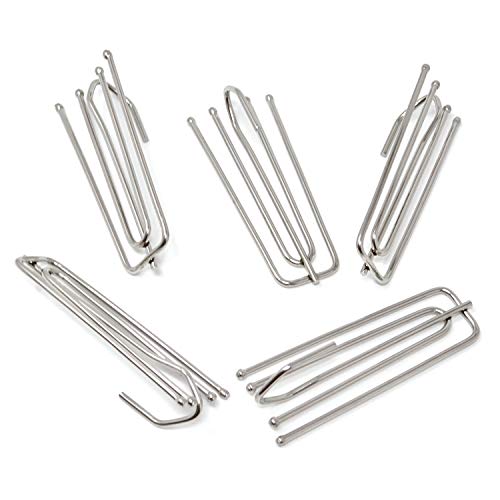 Honbay Stainless Steel Curtain Pleat Hook 24 Pack of 4 Prongs Pinch Pleat Clips Hooks Traverse Pleater - Image 3