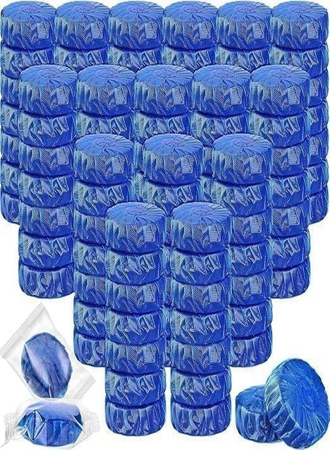 Pack of 10 Tablets automatic flush toilet bowl cleaner tablets, bathroom toilet tank cleaner, powerful cleaning ball toilet blue deep clean bubbles, mild lemon scent (Pack of 10) - Image 1