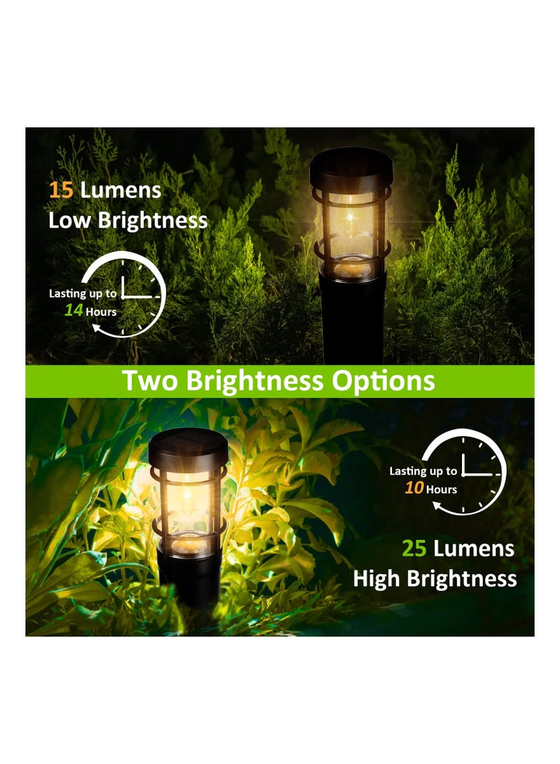 SYOSI 4PACK Solar Pathway Lights, Waterproof Walkway Lights LED Garden Lights Landscape Lights Solar Outdoor Lighting Decor Decorative Path Lights for Yard, Landscape, Driveway, Patio, Backyard - Image 4