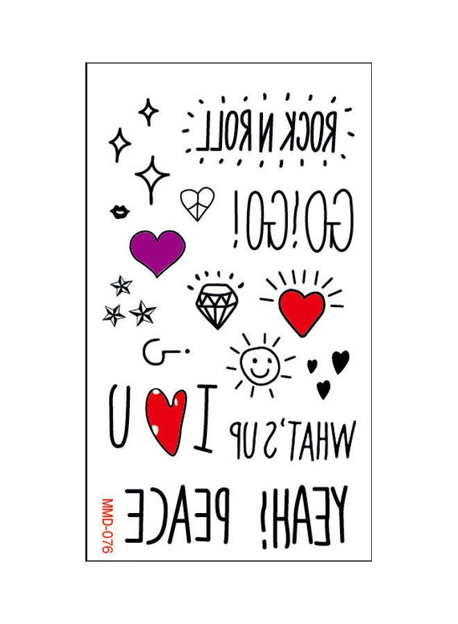 NIBEMINENT Waterproof Fashionable Temporary Tattoo Sticker Multicolour - Image 1