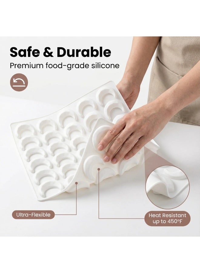 XiuWoo 30 Cavity Moon Modeling Silicone Baking Mold Chocolate Fudge Making Mould DIY Cake Baking Decoration Making Silicone Baking Tray - Image 4