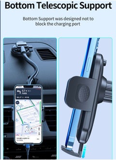 Long Arm Car Phone Holder Dashboard Windshield Air Vent Car Phone Mount Anti Shake Strong Suction Car Mobile Holder Rotatable Car Phone Stand Cell Phone Holder for Car with Air Vent Clip For All Phone - pzsku/Z45BE879402B435CA0E9AZ/45/_/1716609276/d83b378d-b75a-47bd-bb74-dcd6e04d3e27