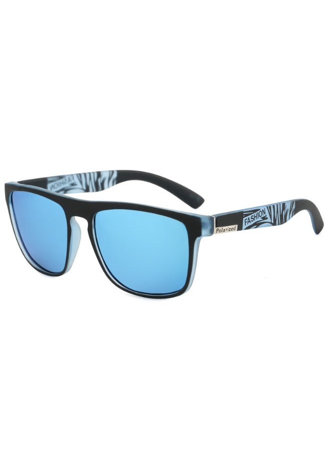 Fashionable Elastic Sports Sunglasses for Men Square Polarized Sun Glasses with PC Frame TAC Lenses for Outdoor Cycling Fishing - Image 1