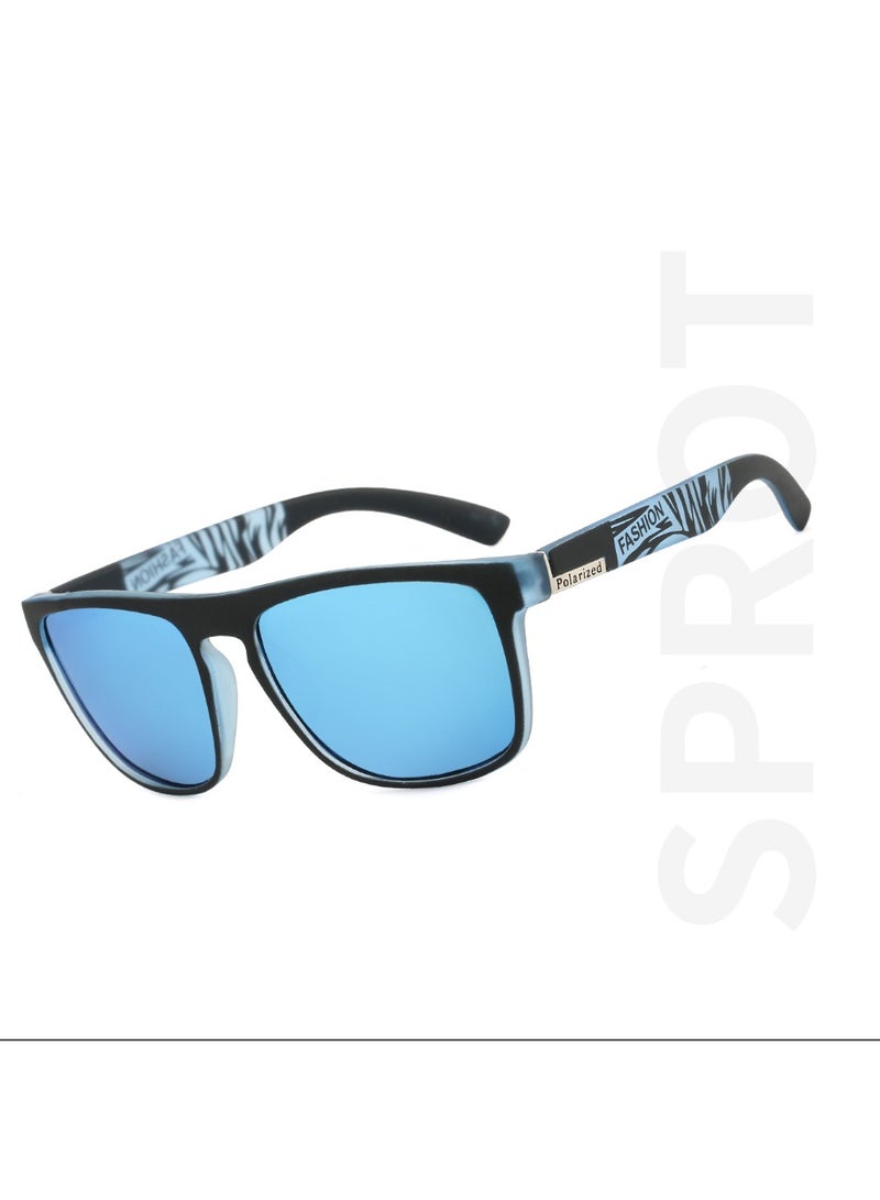 Fashionable Elastic Sports Sunglasses for Men Square Polarized Sun Glasses with PC Frame TAC Lenses for Outdoor Cycling Fishing - Image 3