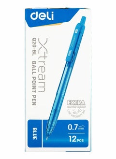 Deli 12-Piece Xtream Retractable Ballpoint Pen Blue Ink  - Image 2