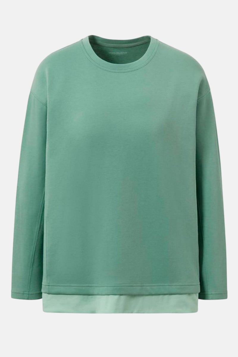 Tchibo بلوزة تدريب طويلة الأكمام للنساء، لون أخضر فاتح - Image 2