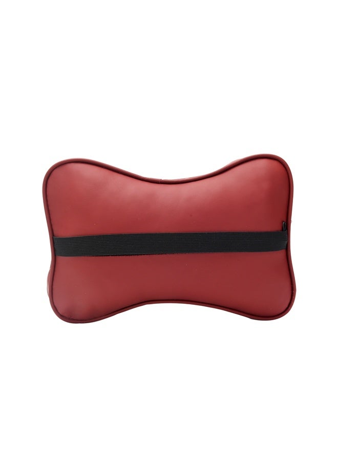 لوازم وسادة رقبة للسيارة - أحمر - وسادة مريحة للرقبة بإسفنج عالي الكثافة تدعم وضعية الرأس أثناء القيادة الطويلة. - Image 4