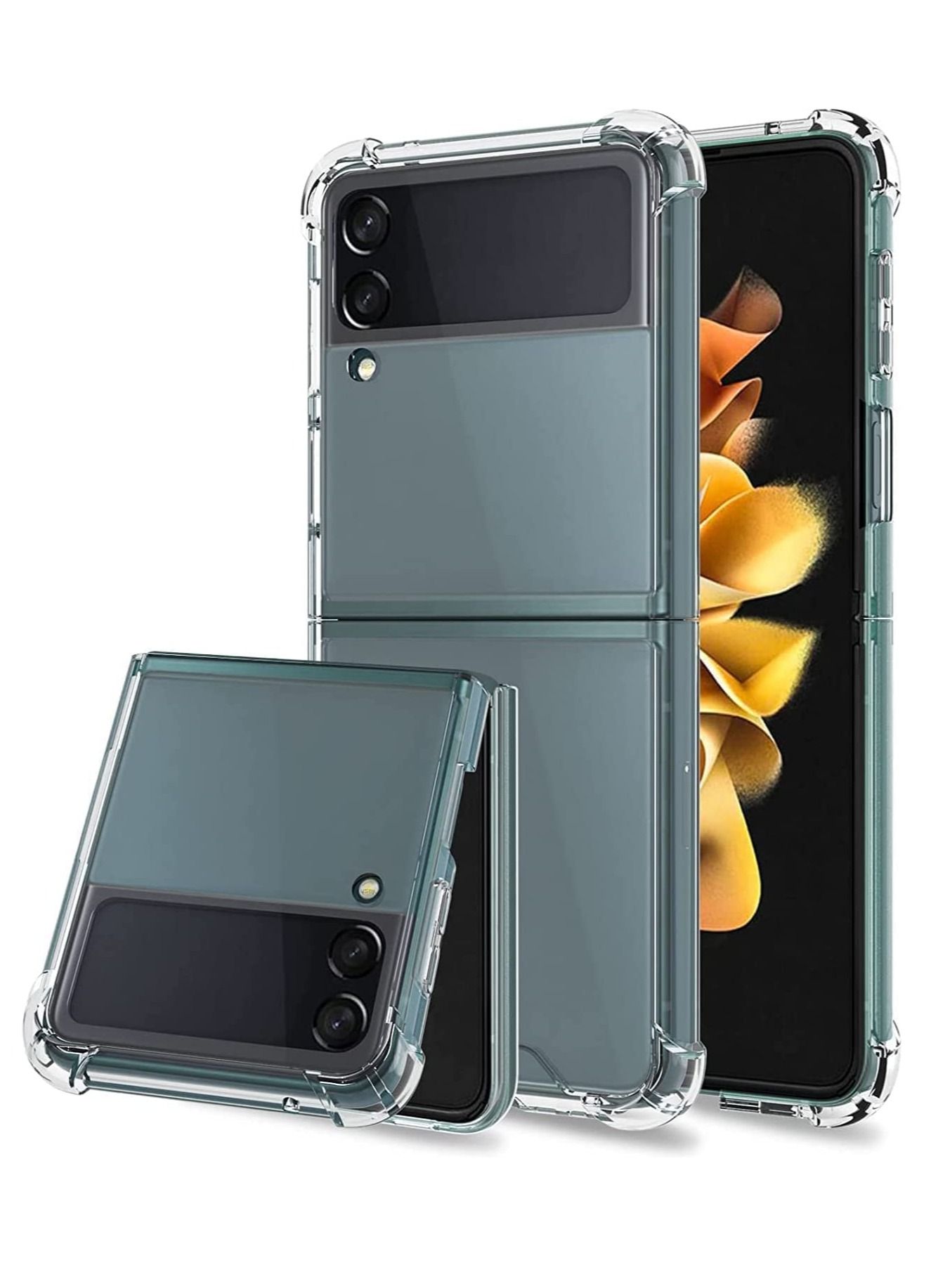 DUSALA Compatible with Galaxy Z Flip 4 Case Anti Yellow Ultra ,thin Slim Fit Four Corner Airbags Protection Samsung Galaxy Z Flip 4 5G 2022 (Clear)