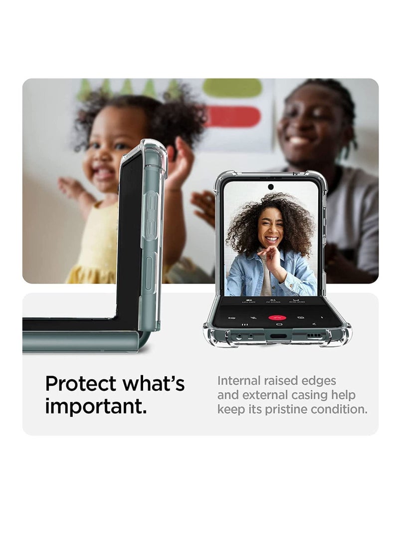 DUSALA Compatible with Galaxy Z Flip 4 Case Anti Yellow Ultra ,thin Slim Fit Four Corner Airbags Protection Samsung Galaxy Z Flip 4 5G 2022 (Clear) - Image 4