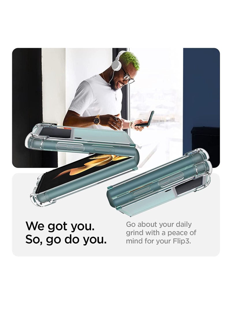 DUSALA Compatible with Galaxy Z Flip 4 Case Anti Yellow Ultra ,thin Slim Fit Four Corner Airbags Protection Samsung Galaxy Z Flip 4 5G 2022 (Clear) - Image 3