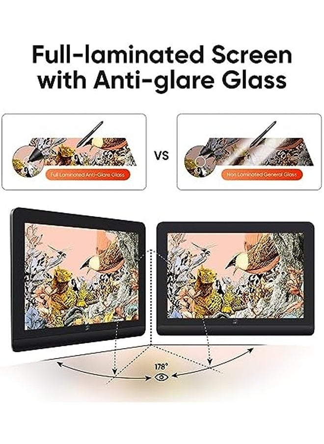 Artist Pro 16 (Gen 2) Graphics Tablet | 16" QHD Fully Laminated Display, Smart X3 Pro Chip Stylus, Mini Keyboard Shortcut, Adjustable Stand – Ideal for Digital Artists & Designers