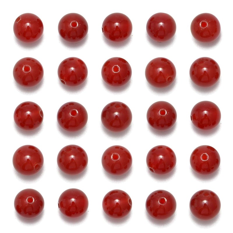 NCB 200pcs 6mm Carnelian Loose Beads for Jewelry Making Natural Semi Precious Beads Round Smooth Gemstones Spacer Beads Charms for Necklaces Bracelets Carnelian 6mm 200Beads