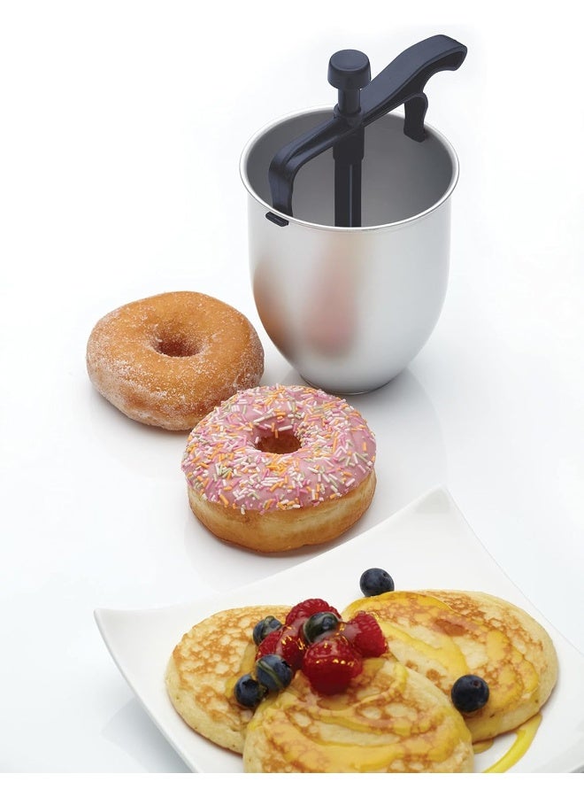 KitchenCraft Home Made Pancake And Doughnut Batter Dispenser, Display Boxed, Silver, Kchmpd, 12.5 X 10 20 Cm - Image 3