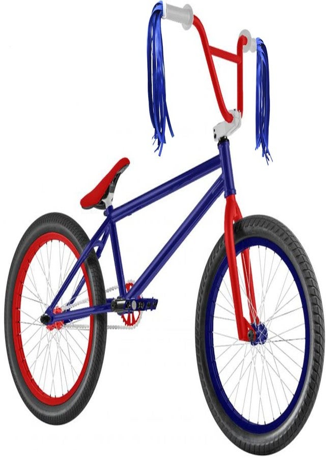 catin Royal Blue Bike Streamers Ribbon Bicycle Tassels for Vintage Bike Decorations, 1 Pair - Image 2