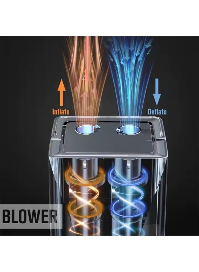 سمارتكس جهاز بدء تشغيل السيارة المحمول، منفاخ هواء كهربائي، ضاغط هواء للسيارة، 1000 أمبير، 14.8 فولت، 150 رطل لكل بوصة مربعة، 12000 مللي أمبير في الساعة، مضخة نفخ، شفط، الكل في واحد، جهاز بدء تشغيل متعدد الوظائف جديد 14.8 فولت، جهاز بدء تشغيل ذكي يعمل بالديزل سعة 3 لتر مع شاشة وضوء طوارئ - Image 2