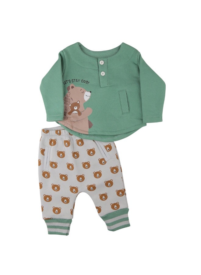 El Sayaad Baby Girl Inner Fleece Pajamas