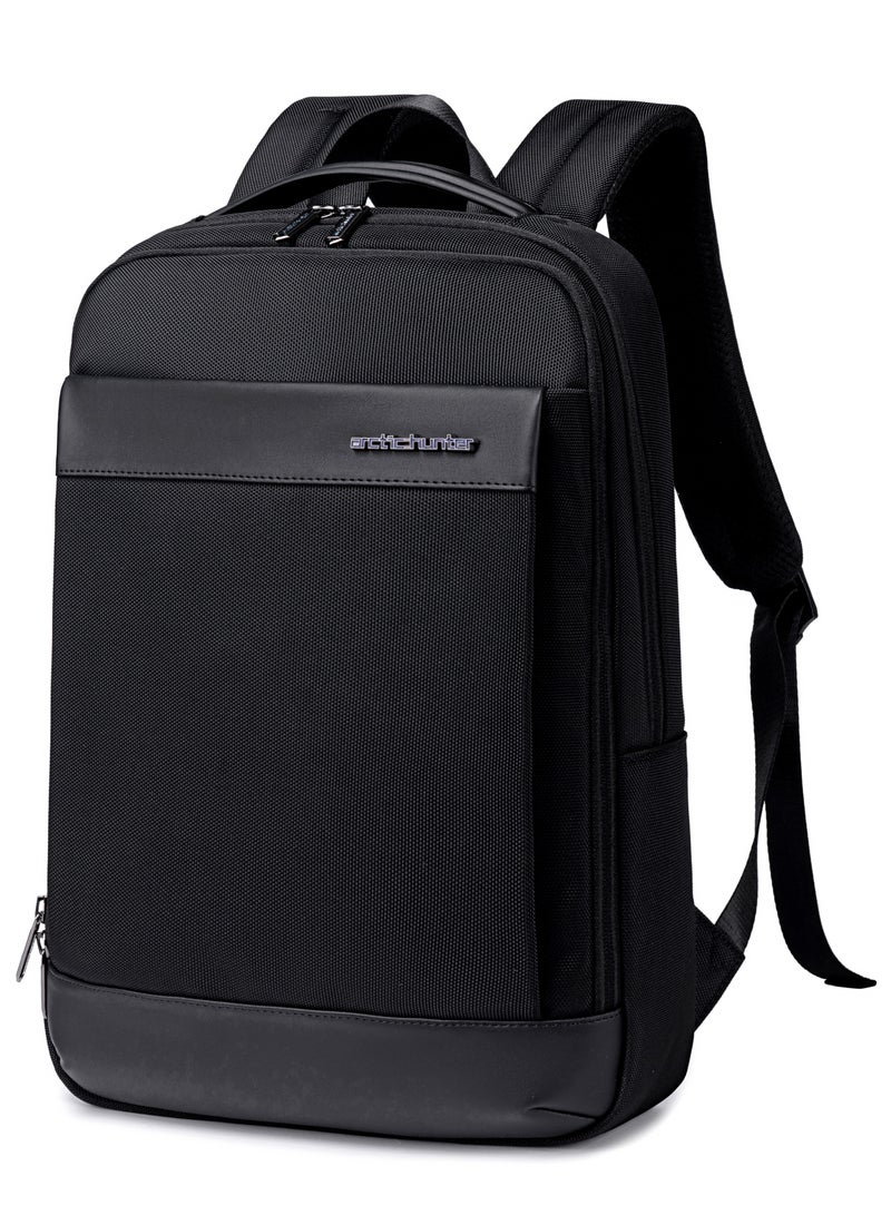 ARCTIC HUNTER 16.5-inch Durable Casual Daypack Water Resistant Computer Bag with Luggage Carry Strap and Anti-Theft pockets for Men and Women, B00690, Black - Image 1