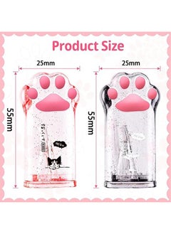Generic 2 Pcs Cat Paw Pencil Sharpener Manual Pencils Sharpeners Kids Cat Claw Pencil Sharpener Stationery with Lid for Office Home School Supplies with Lid for Adults Kids and Students Pink and Grey  - Image 2