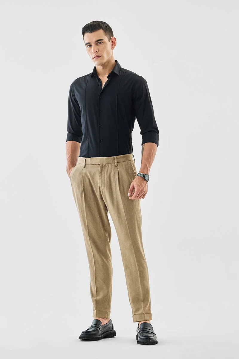 SNITCH Linen Blend American Fold Trousers