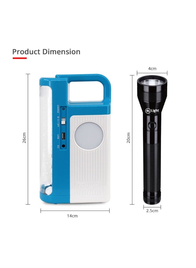 مستر لايت مصباح وفانوس قابل لإعادة الشحن مع وظيفة شاحن USB للجوال ، 46 قطعة LED وغطاء شفاف غير قابل للكسر مع مقبس شاحن للطاقة الشمسية للتخييم والتنزه والأنشطة الخارجية - Image 3