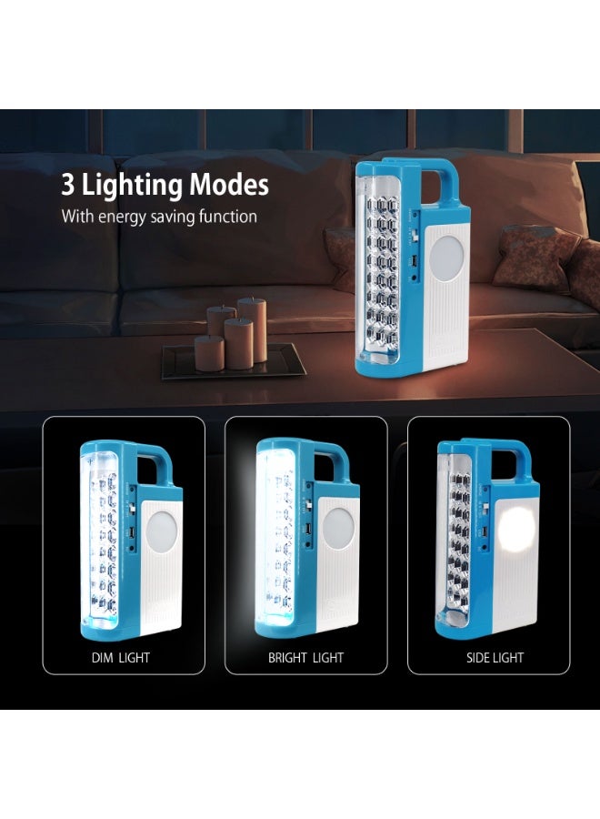 مستر لايت مصباح وفانوس قابل لإعادة الشحن مع وظيفة شاحن USB للجوال ، 46 قطعة LED وغطاء شفاف غير قابل للكسر مع مقبس شاحن للطاقة الشمسية للتخييم والتنزه والأنشطة الخارجية - Image 4
