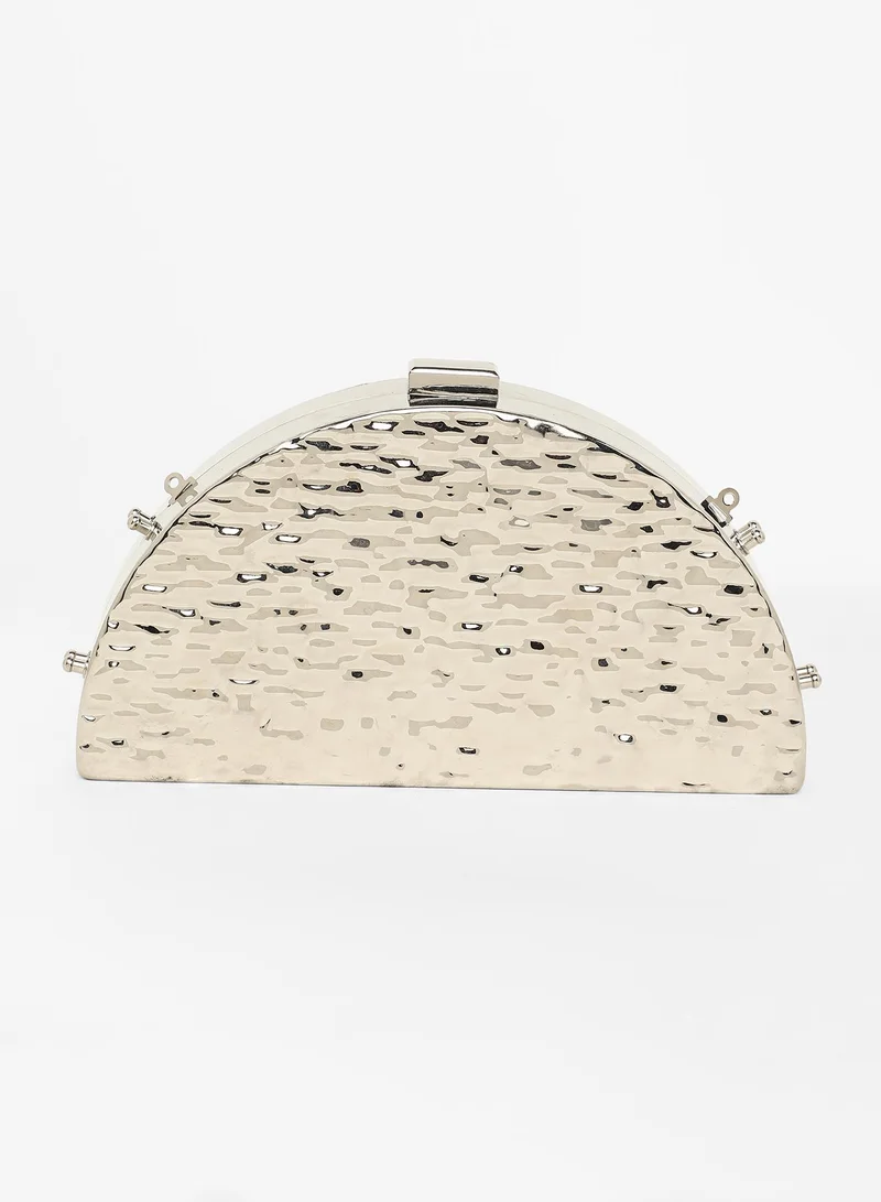 Haute Sauce Solid Push Lock Regular Acrylic Clutch Bag For Women